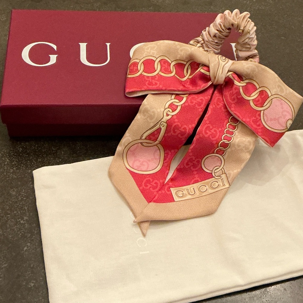 Gucci Pink and Cream Hair Scruchie
